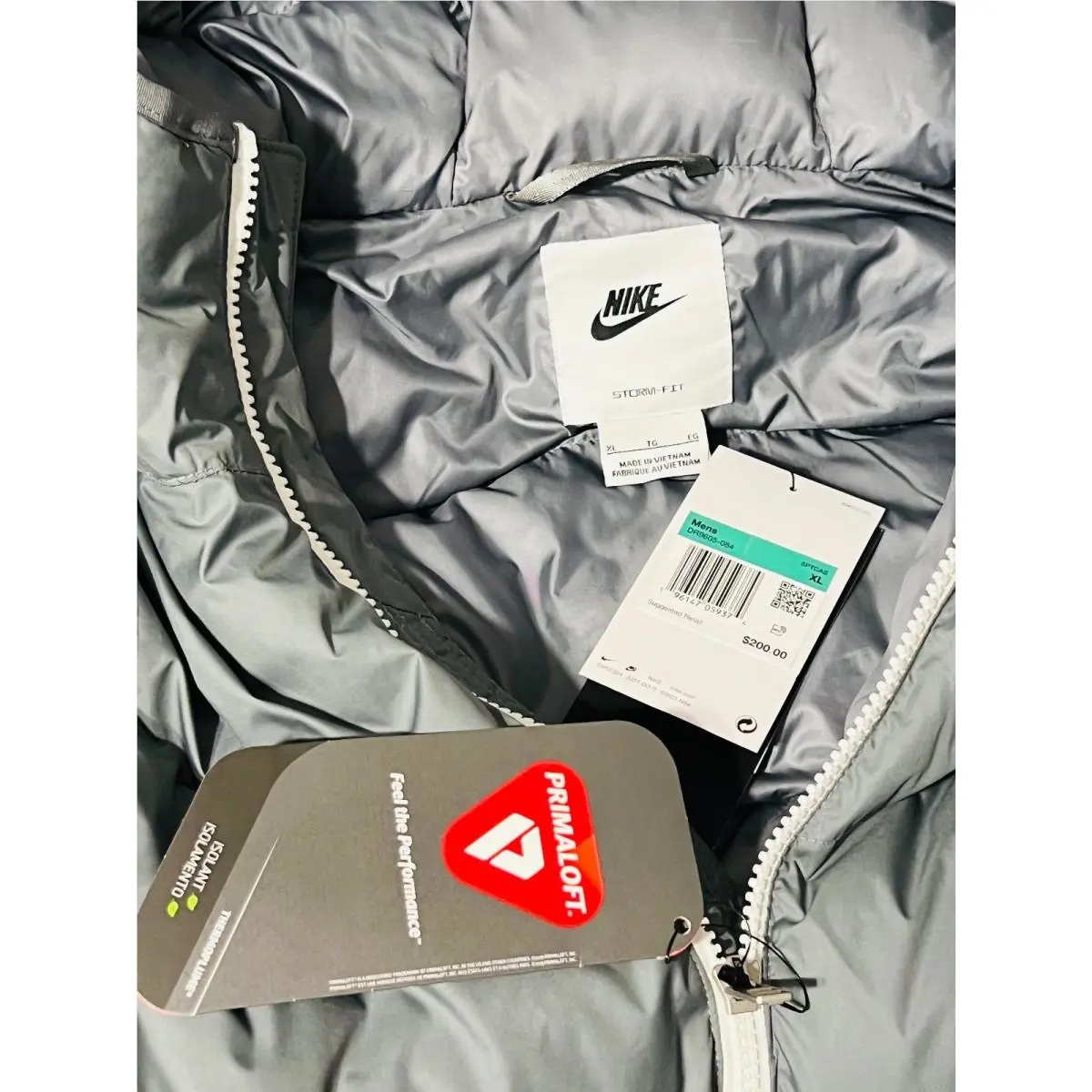 Nike clothing - Nike Sportswear Windrunner Storm Fit Primaloft Puffer Jacket - DR9605 084 - Sail & Wolf Grey (UPC: 196147059374) 5