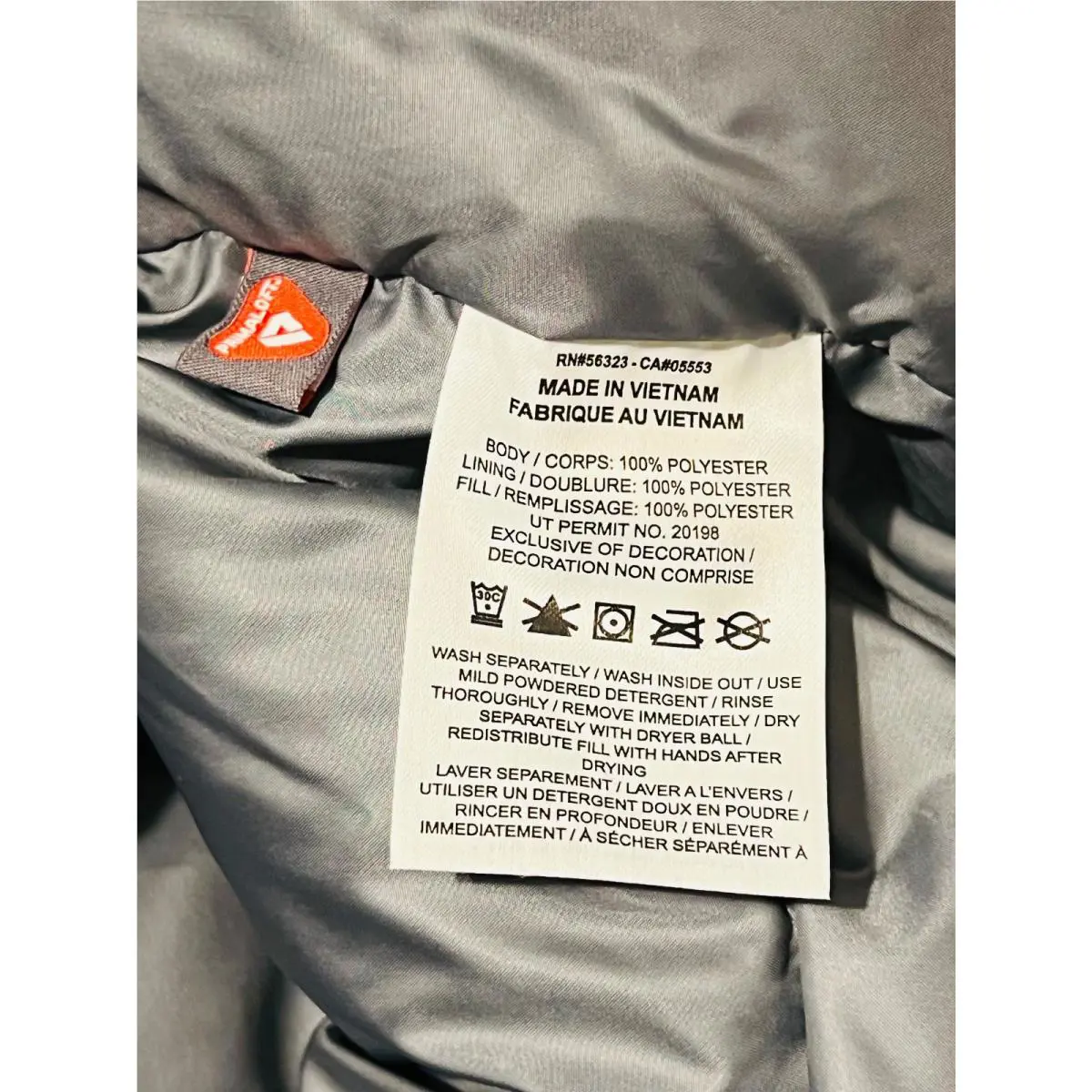 Nike clothing - Nike Sportswear Windrunner Storm Fit Primaloft Puffer Jacket - DR9605 084 - Sail & Wolf Grey (UPC: 196147059374) 6