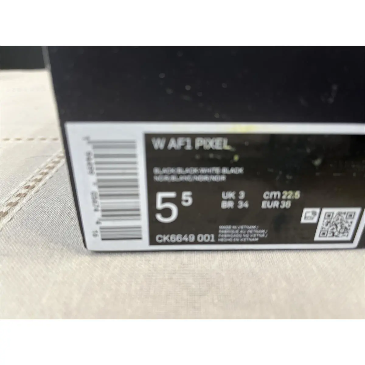 Nike shoes - Nike Air Force 1 Pixel - CK6649-001 - Black White Black 10