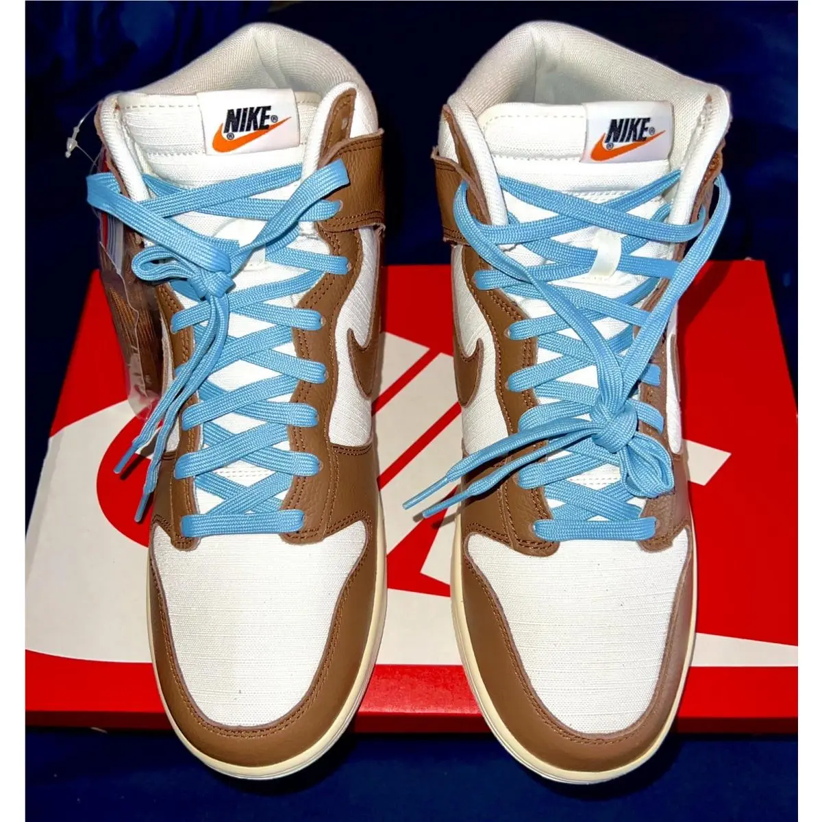 Nike shoes - Nike Dunk High PRM - Dunk High PRM - DQ8800-200 - Pecan/Sail/Worn Blue/Off Noir 6