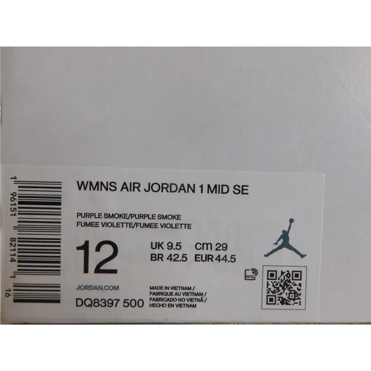 Nike shoes - Air Jordan 1 - Air - DQ8397 500 - Purple (UPC: 196151821042) 6