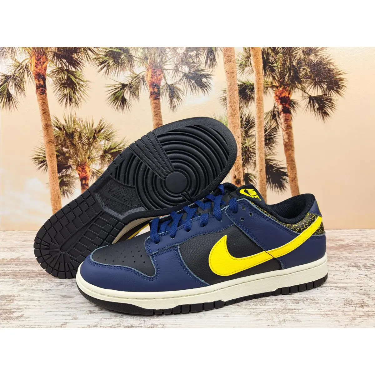 Nike shoes - Nike Dunk Low Retro Black Navy Tour Yellow - FZ4014-010 - Multicolor (UPC: 196977281570) 5