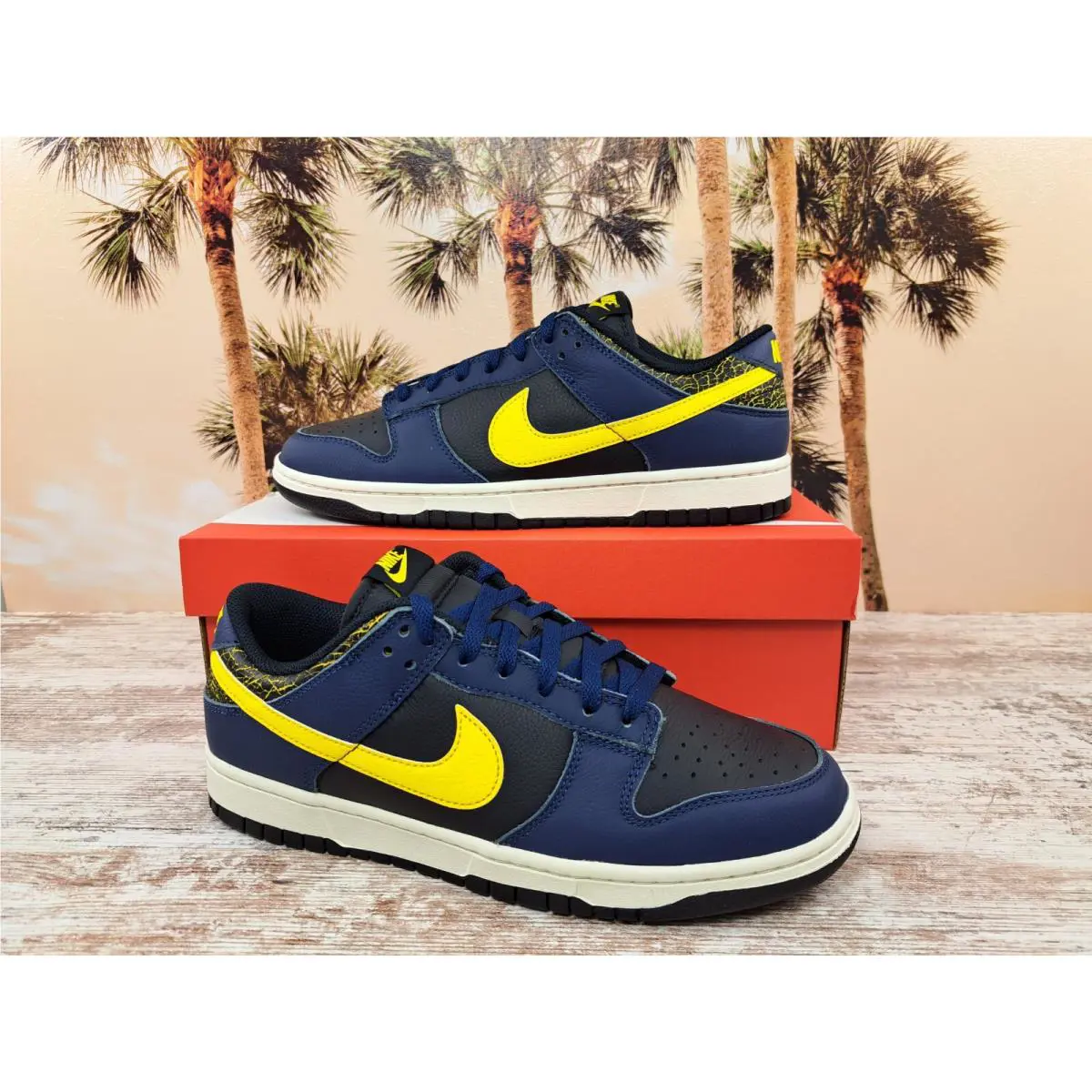 Nike shoes - Nike Dunk Low Retro Black Navy Tour Yellow - FZ4014-010 - Multicolor (UPC: 196977281570) 6