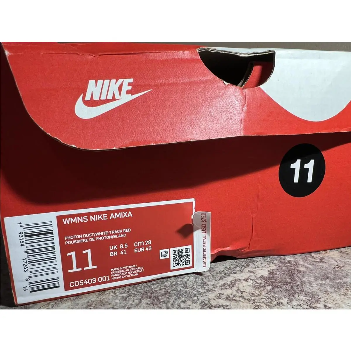 Nike shoes - Nike Amixa - Amixa - CD5403 001 - Photon Dust / White - Track Red 12