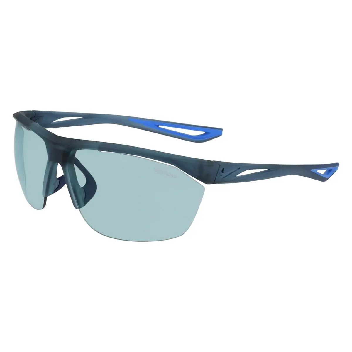 Nike EV0946-082 Matte Thunderstorm Tailwind E Sunglasses Blue Low Light Lens - Thunderstorm, Frame: Blue, Lens: Light Blue