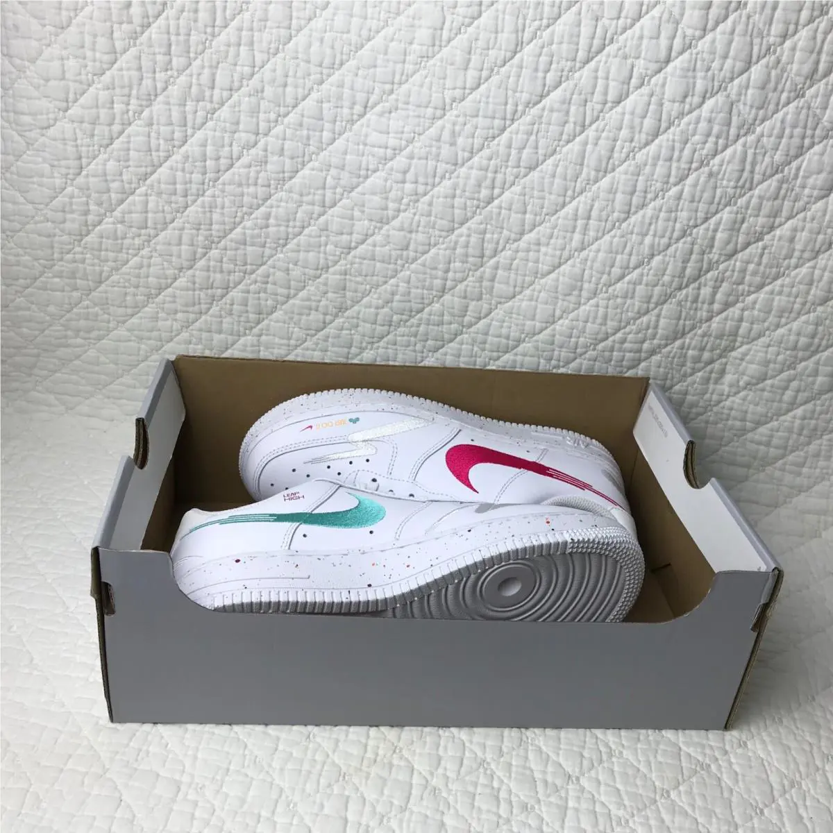 Nike shoes - Nike Air Force 1 07 LX - FD4622-131 - white/washed teal-white 9