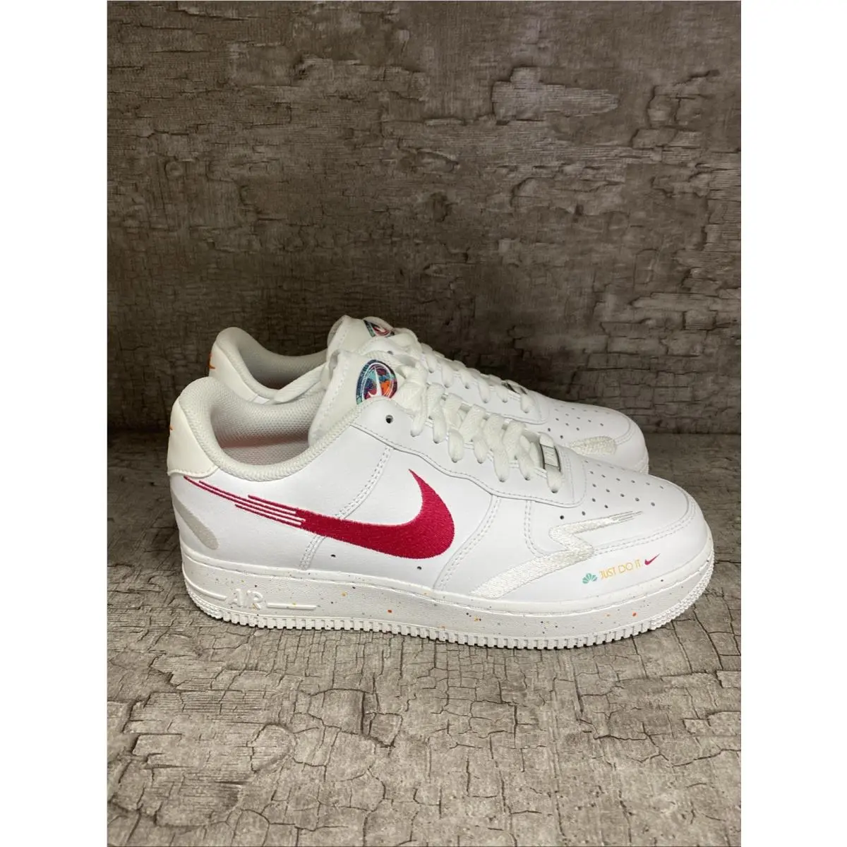 Nike shoes - Nike Wmns Air Force 1 - FD4622-131 - White/White/Safety Orange/Washed Teal 1