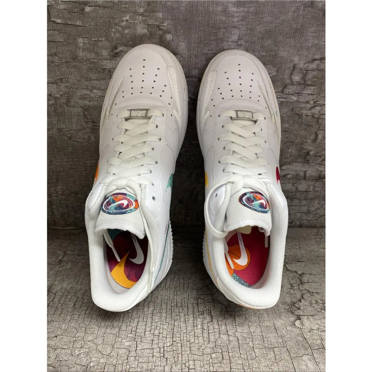 Nike shoes - Nike Wmns Air Force 1 - FD4622-131 - White/White/Safety Orange/Washed Teal 2