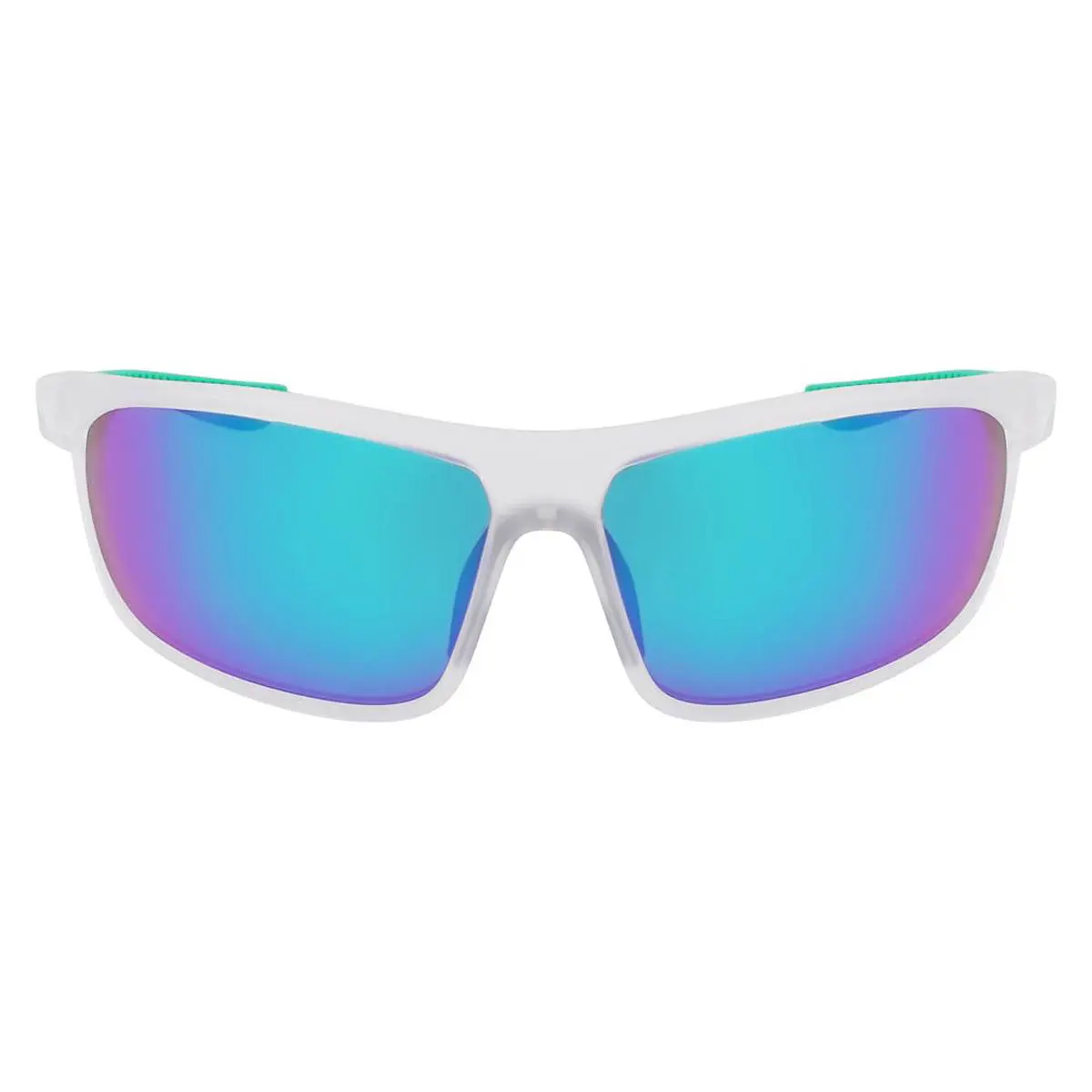 Nike Windtrack Run EV24003 Sunglasses Men Matte Clear 68mm - Frame: Matte Clear, Lens: Green Mirrored