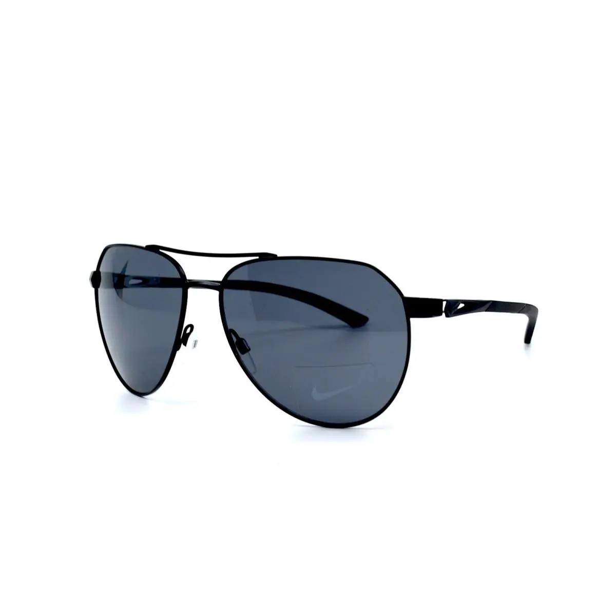 Nike Club Nine DQ0799 Black Dark Grey Aviator Sunglasses - Frame: Black, Lens: Gray