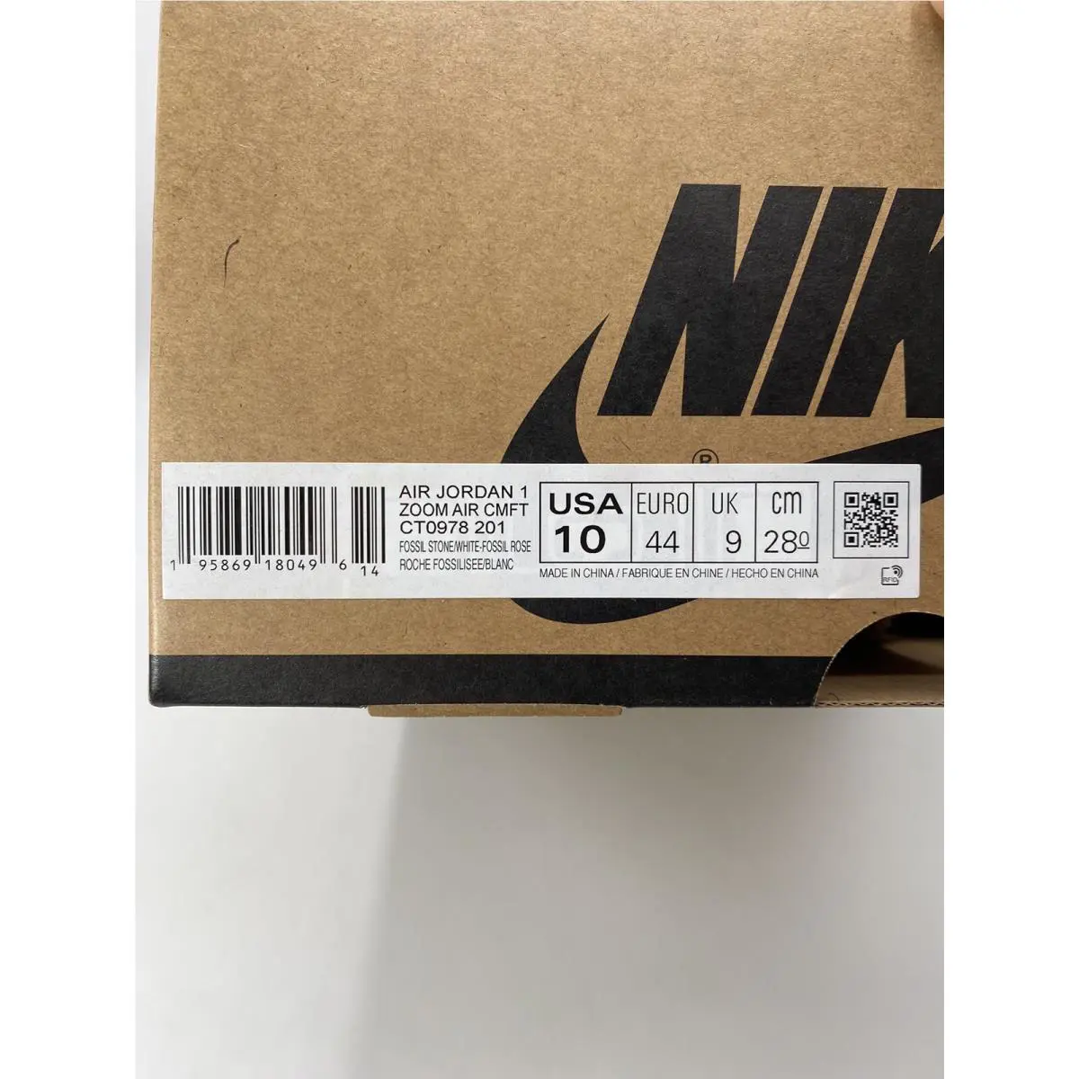 Nike shoes - Nike Air Jordan 1 - Air - CT0978 201 - Fossil Stone/White-Fossil Rose (UPC: 195869180496) 6