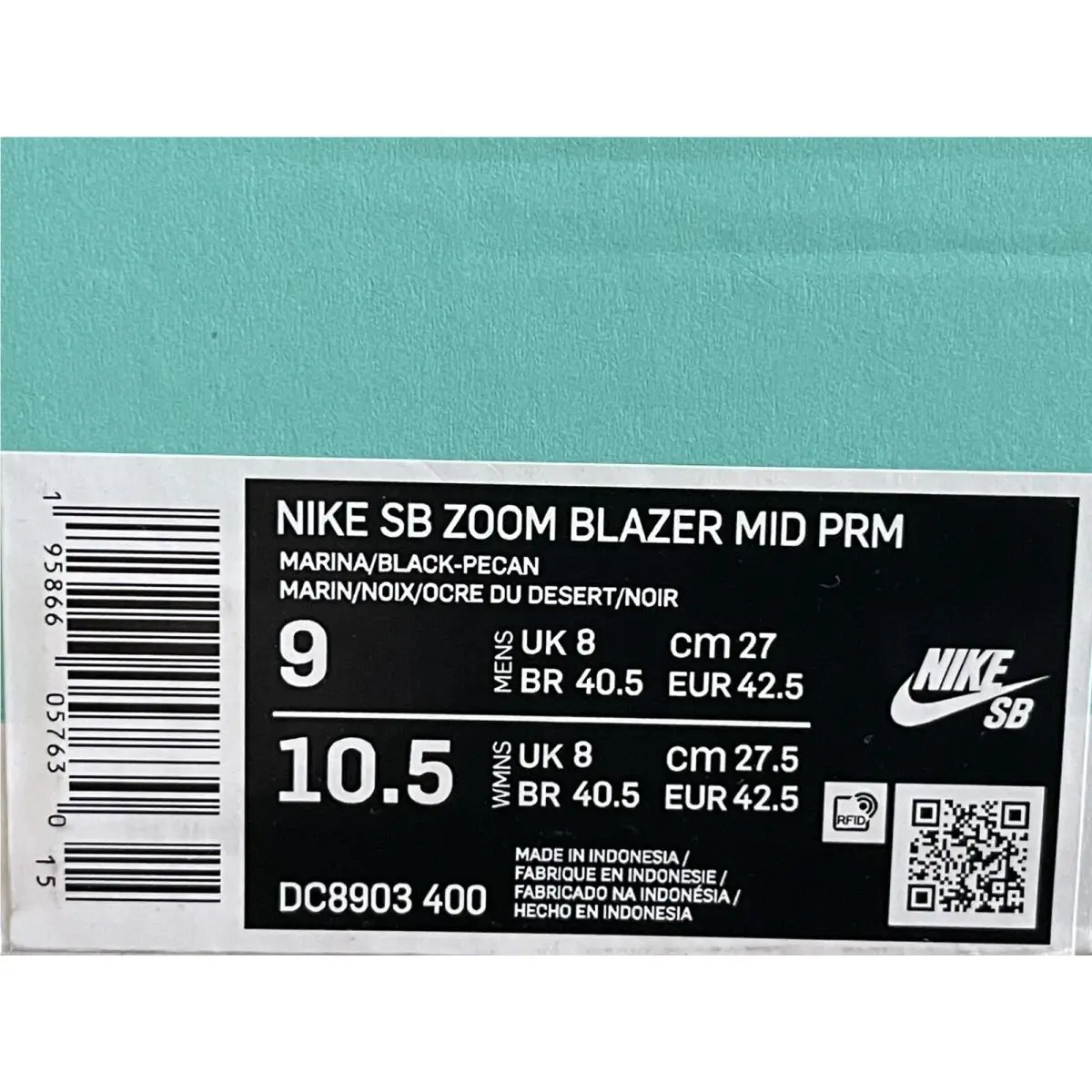 Nike shoes - SB ZOOM BLAZER MID - ZOOM BLAZER MID - DC8903-400 - Blue (UPC: 0195866057630) 5