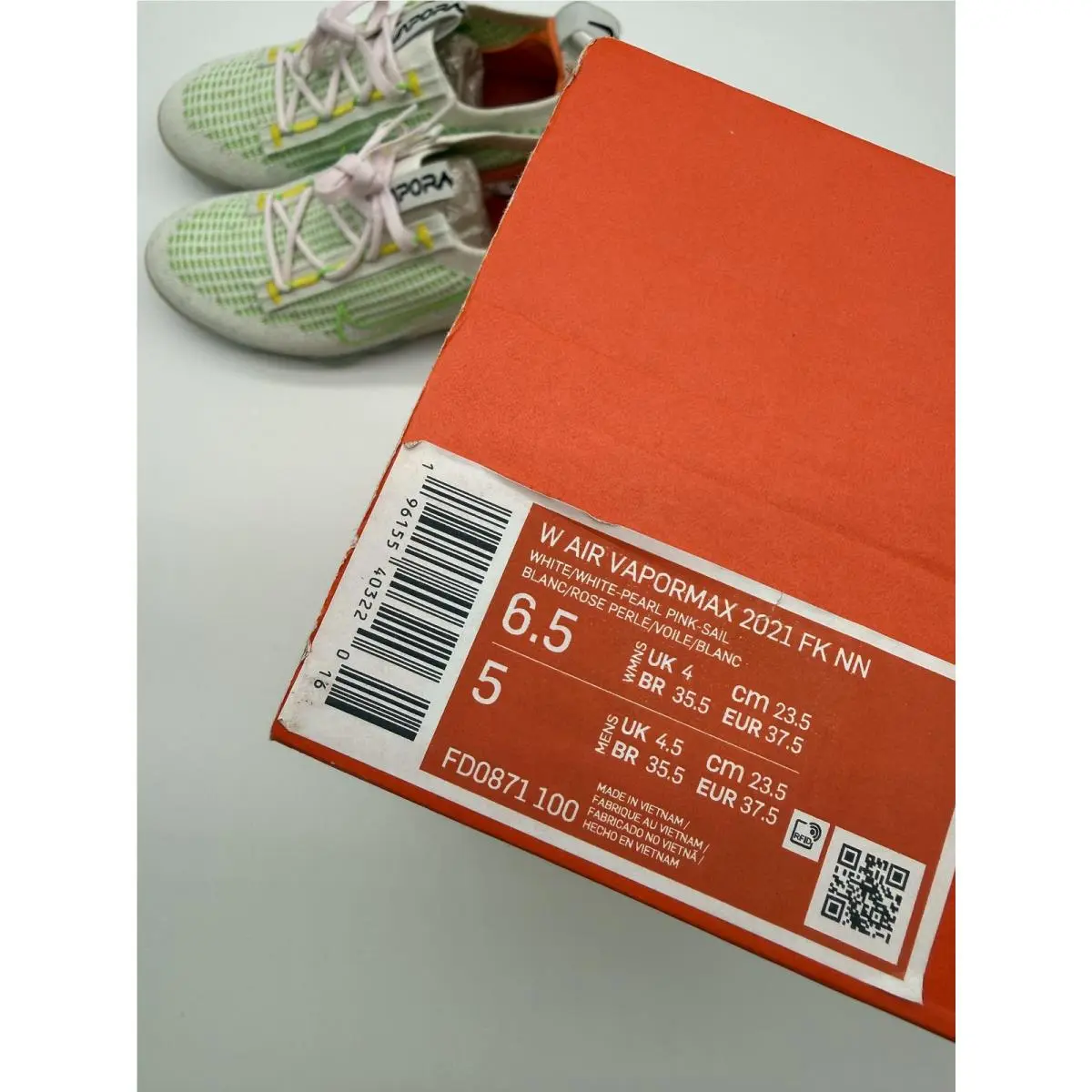 Nike shoes - Nike Air Vapormax 2021 FK NN - FD0871 100 - White (UPC: 0196155403220) 9
