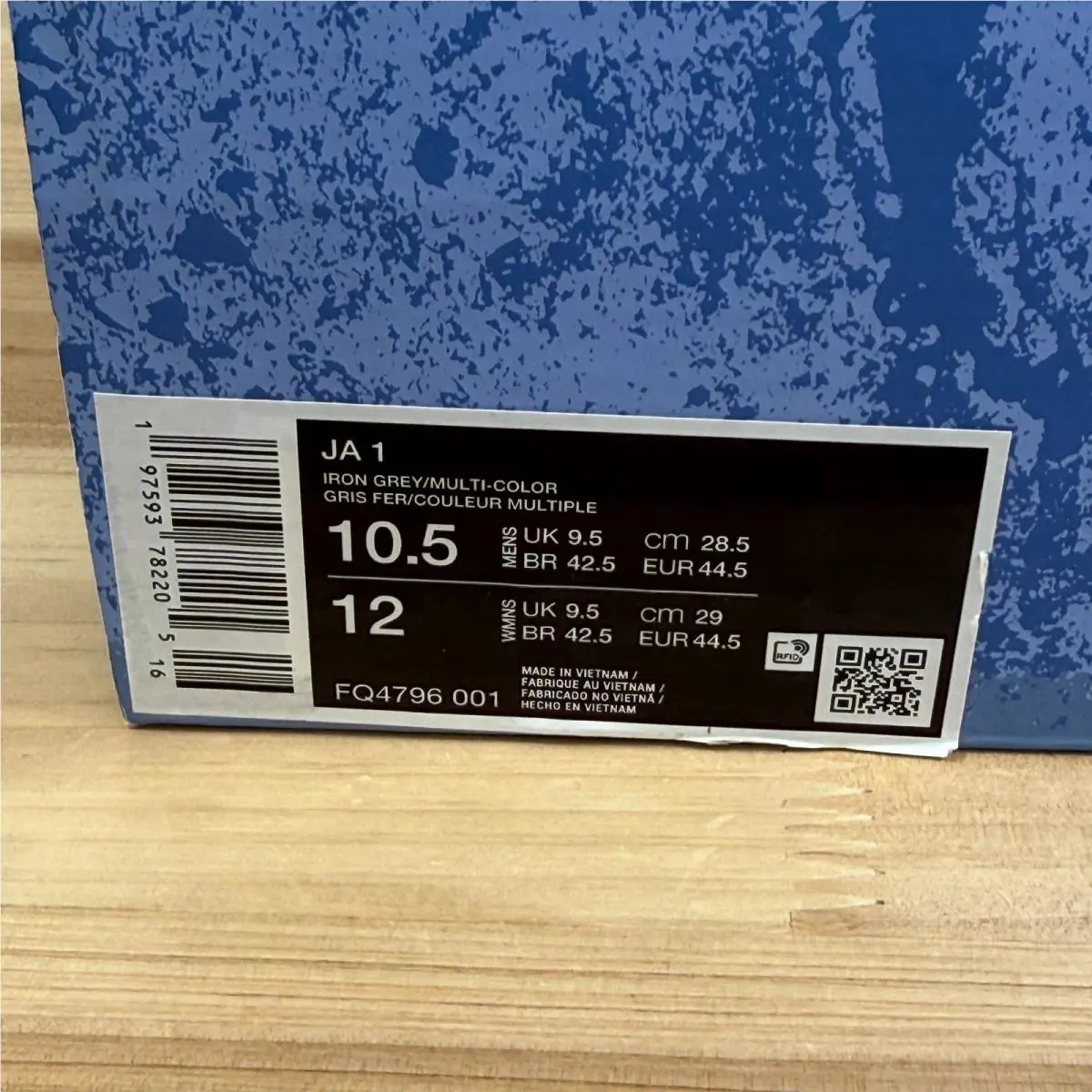 Nike shoes - Nike Ja 1 - FQ4796-001 - Black, Manufacturer: Iron Grey/Glow/Lilac Bloom/Light Photo Blue 7