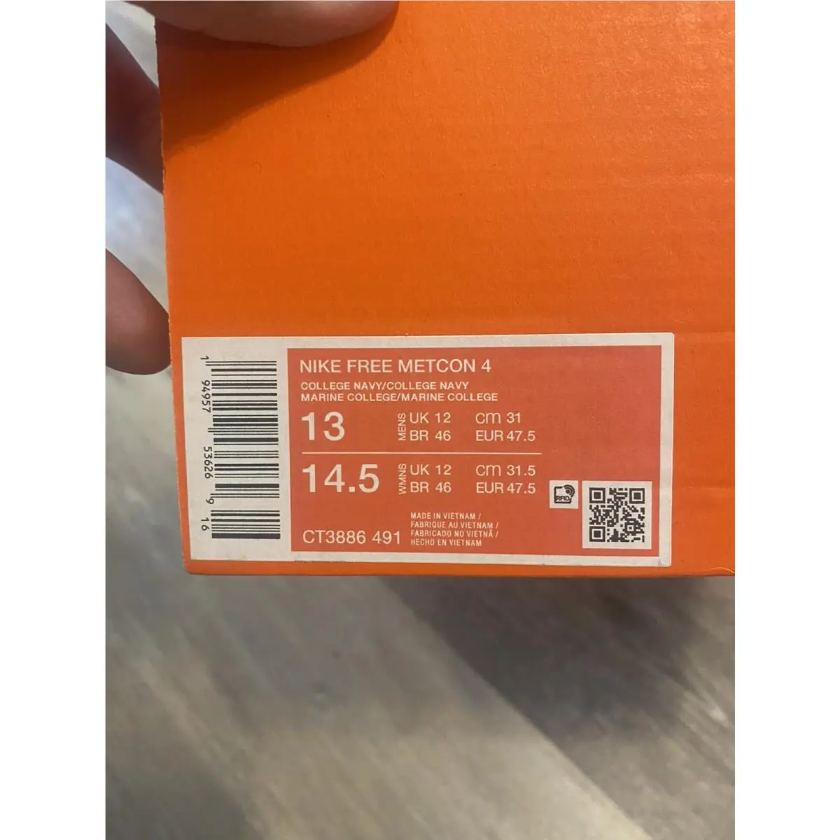 Nike shoes - Nike Free Metcon 4 - Free Metcon - CT3886-491 - College Navy/White/Black (UPC: 194957536269) 10