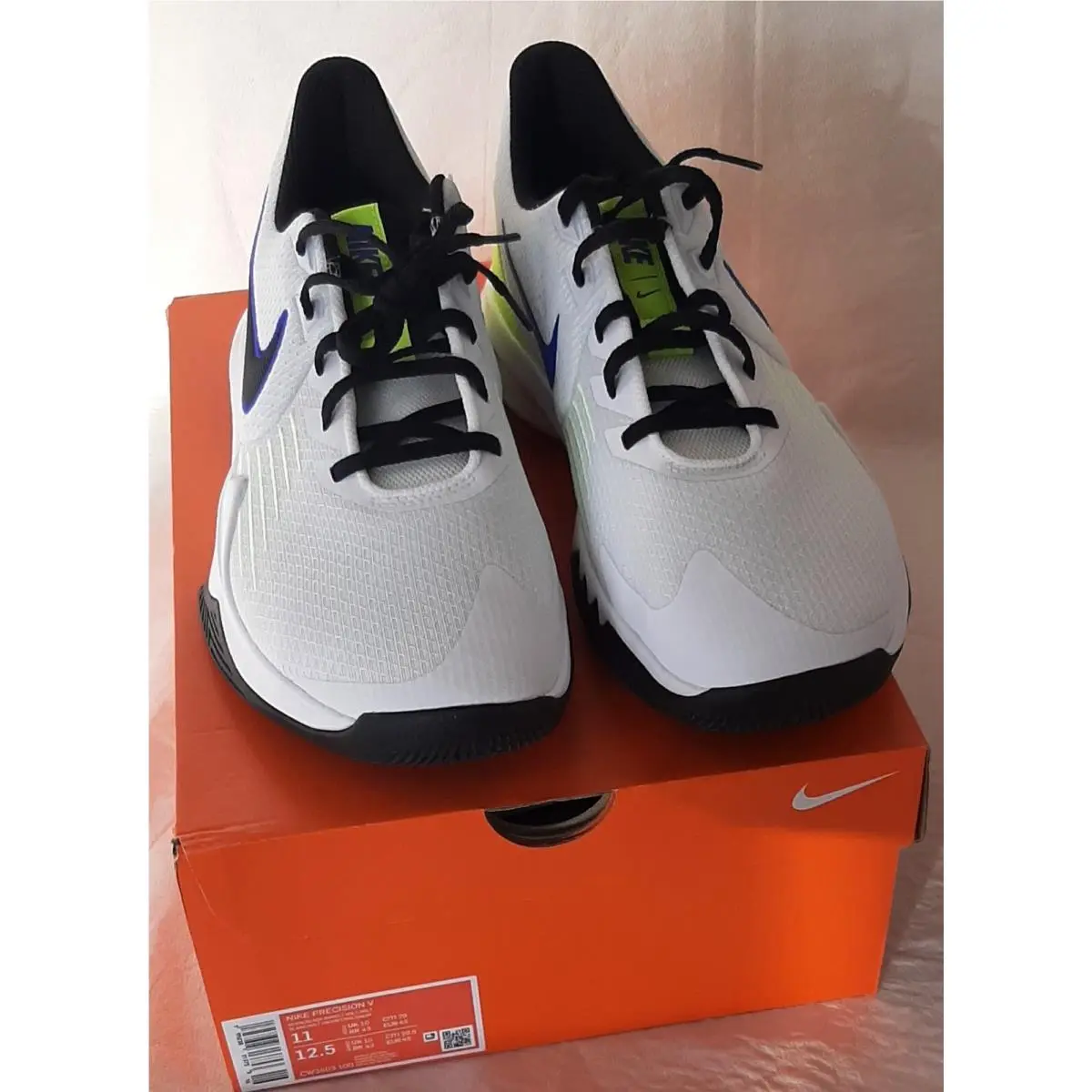 Nike Precision V CW3403-100 White/black Barely Shoes Mens 11