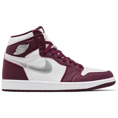 Nike Air Jordan 1 Retro High OG Bordeaux White Red 555088-611 Men`s 9.5 - Red