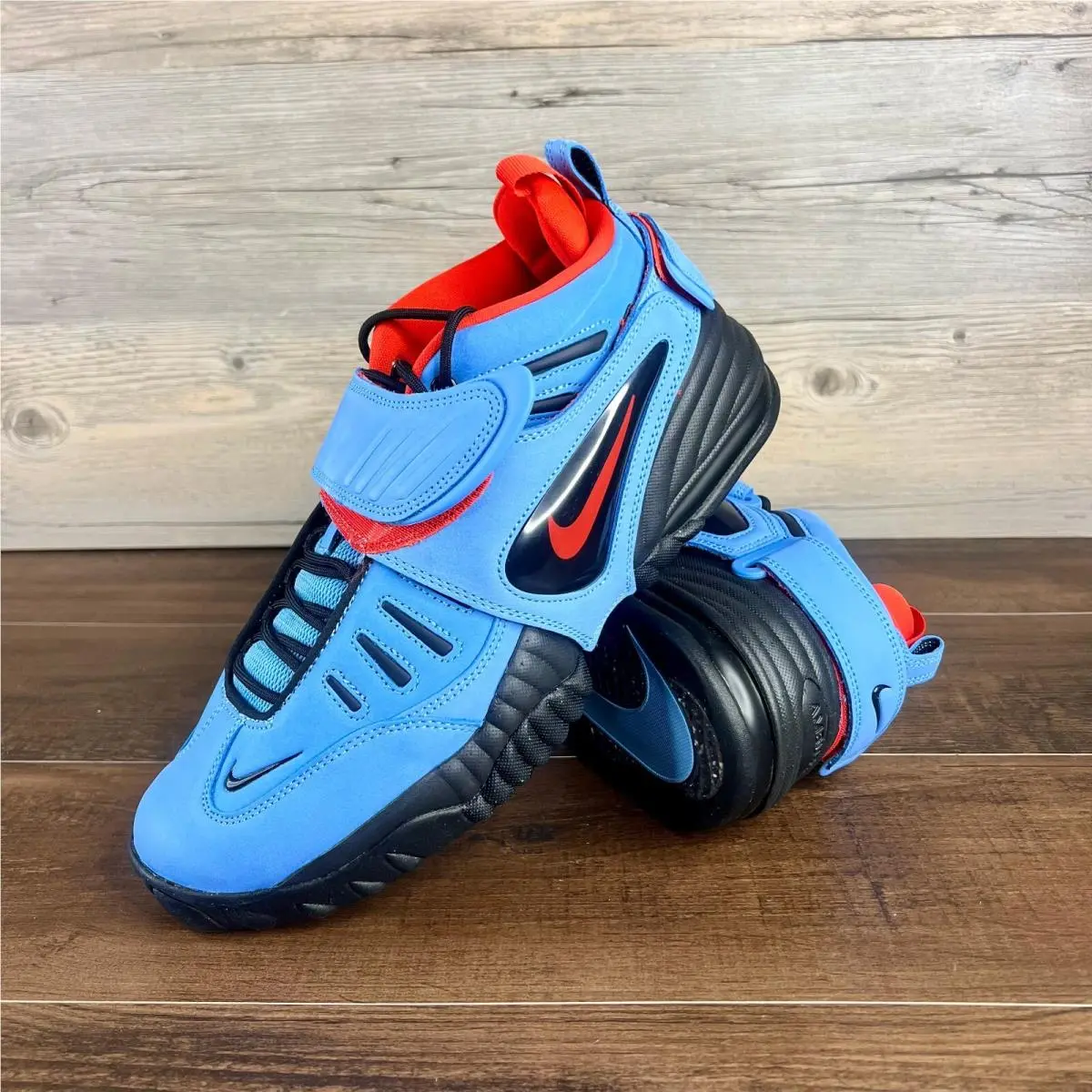Nike Air Adjust Force SP Mens Size 10.5 Blue Habanero Red Black DM8465 400