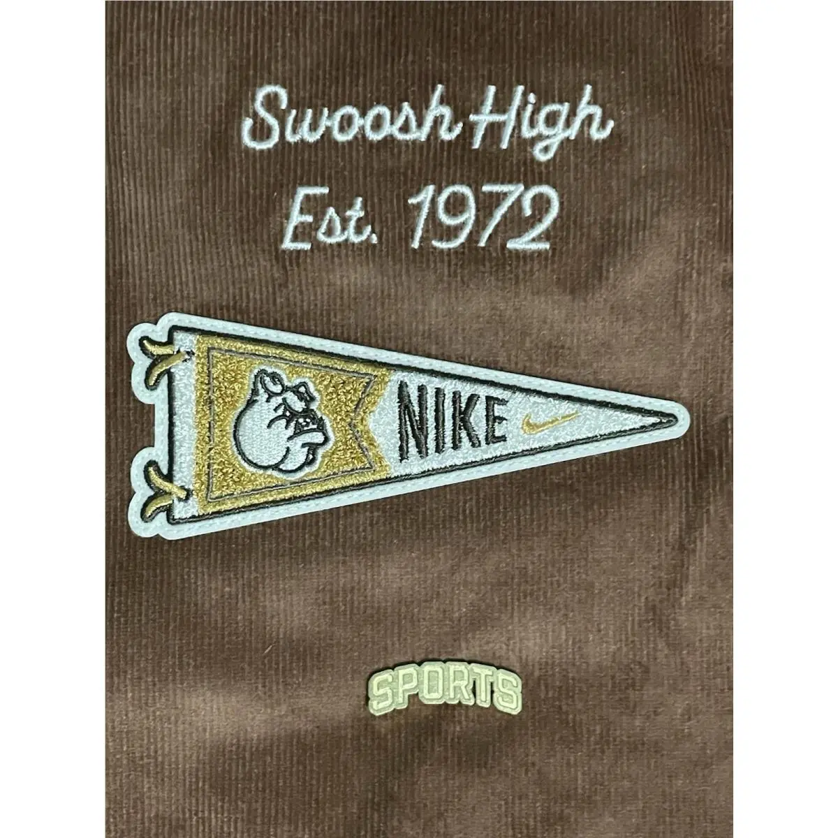 Nike clothing - Nike NSW Corduroy Bomber Jacket - FQ6159-256 - Archaeo Brown/Baroque Brown (UPC: 0196973681558) 2
