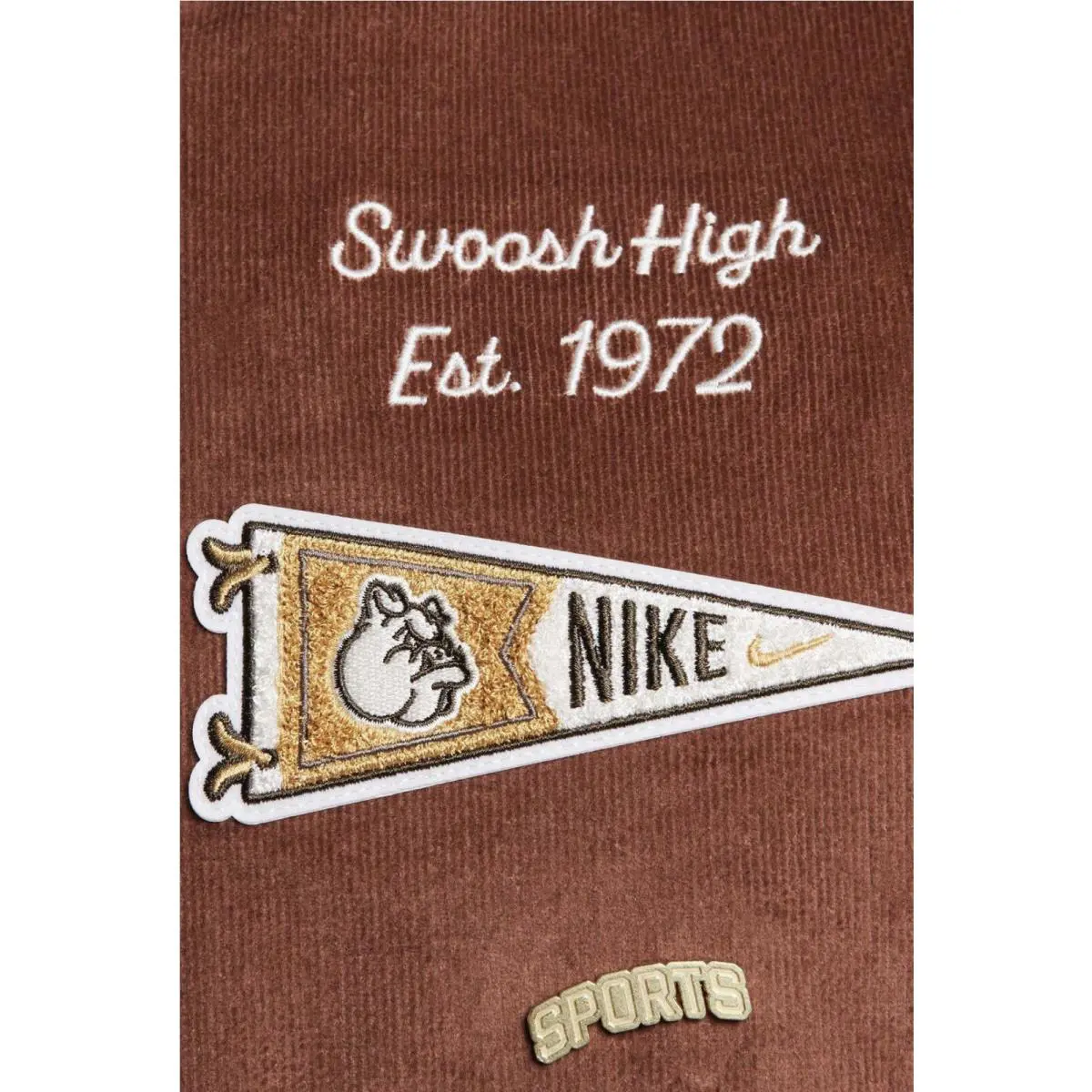 Nike clothing - Nike Sportswear Corduroy Bomber Jacket - FQ6159256 - Brown (UPC: 0196973950432) 3
