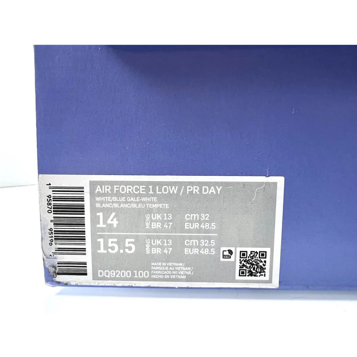 Nike shoes - Air Jordan 1 Mid - Air Mid - DQ9200-100 - White/Blue Gale-White 10