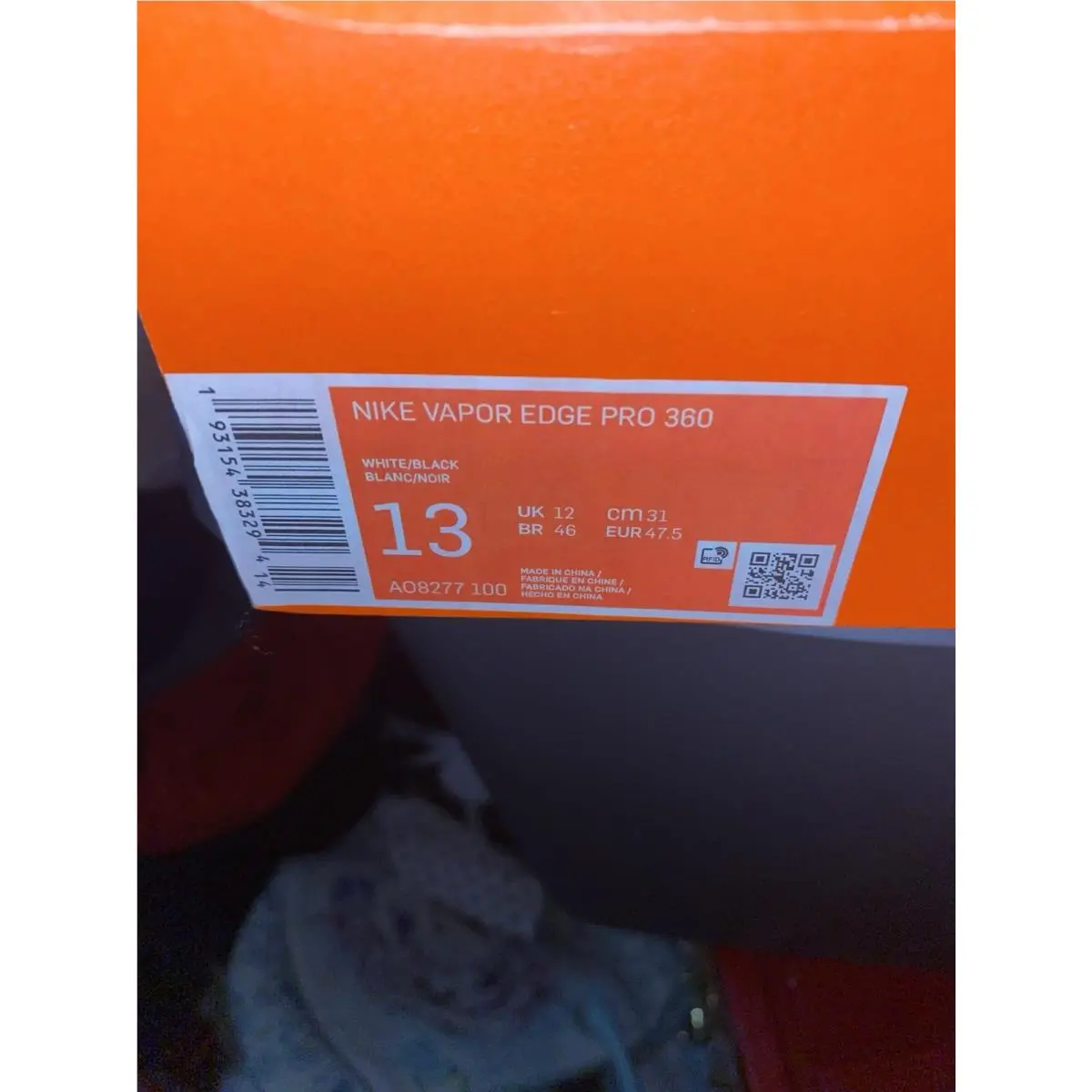 Nike shoes - Nike Vapor Edge - Vapor Edge - AO8277-001 - Black (UPC: 193154383058) 5