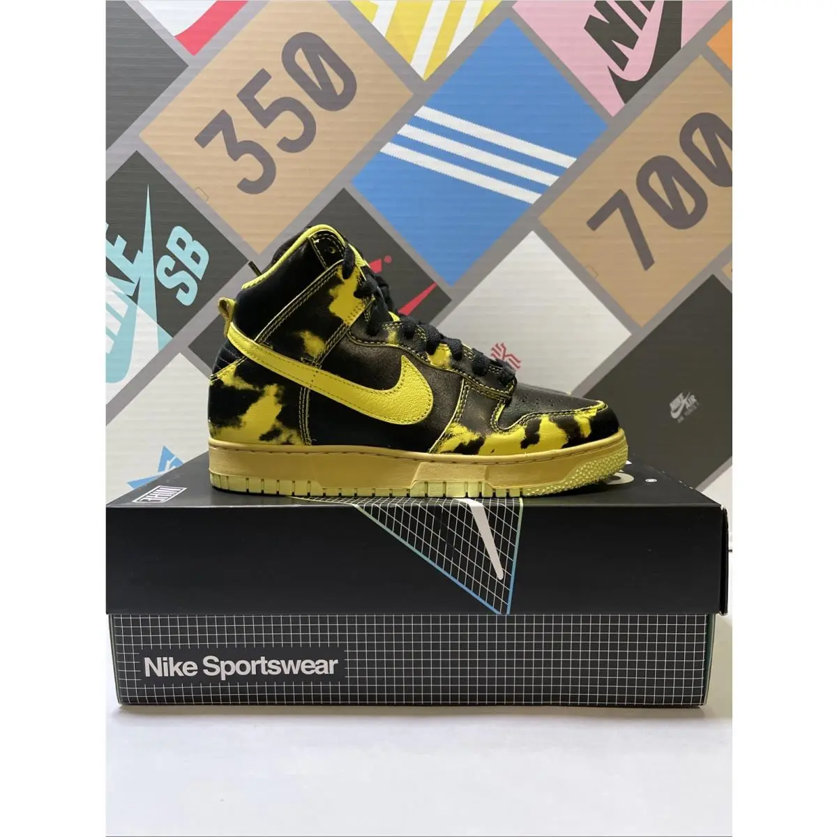 Nike Dunk High 1985 SP Yellow Acid Wash DD9404-001 Men`s Sz 9 Wmns Sz 10.5