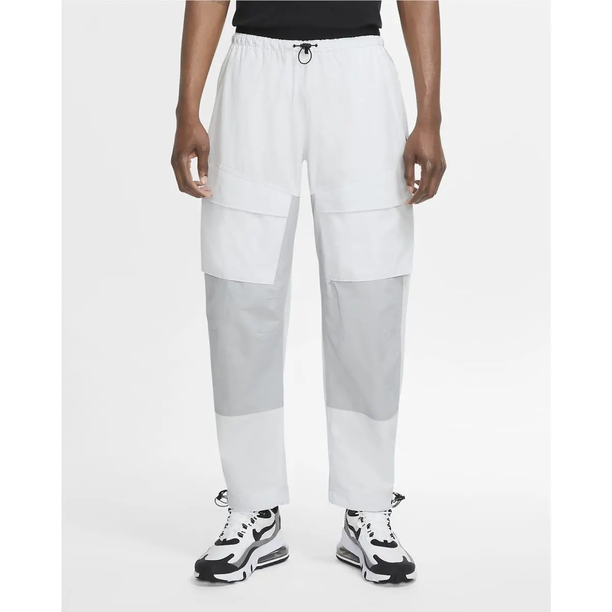 Nike Men’s Sz L Sportswear Tech Pack Woven Pant Pure Platinum Jogger CU3761-077