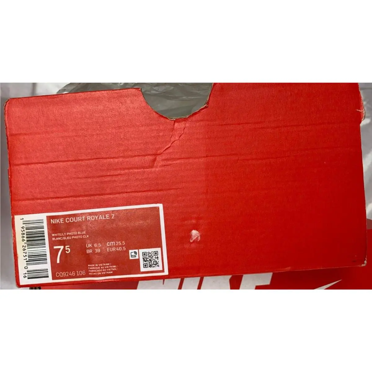 Nike shoes - Nike Court Royale 2 - Court Royale - CQ9246-106 - WHITE/LT PHOTO BLUE, Manufacturer: CQ9246 106 (UPC: 195866267510) 9