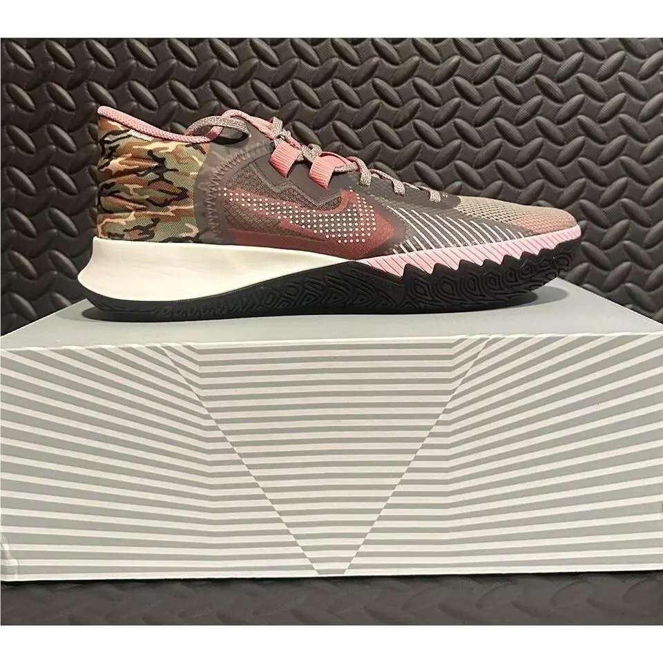 Nike Kyrie Flytrap 5 Men`s Size 8.5 Moon Fossil Pink Gaze Camo 2022 Basketball