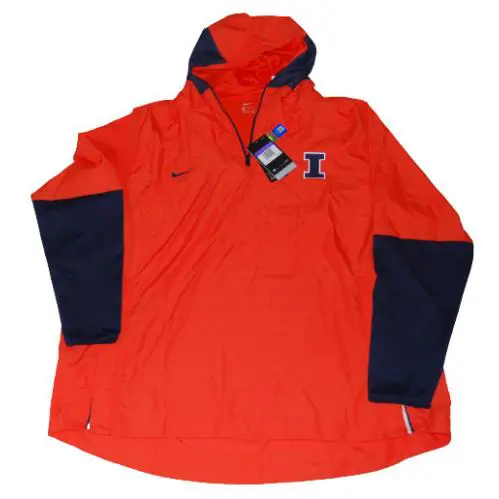 Men`s Nike Fighting Illini Windbreaker Jacket Repel On Field CQ5211-891 Sz M - Orange
