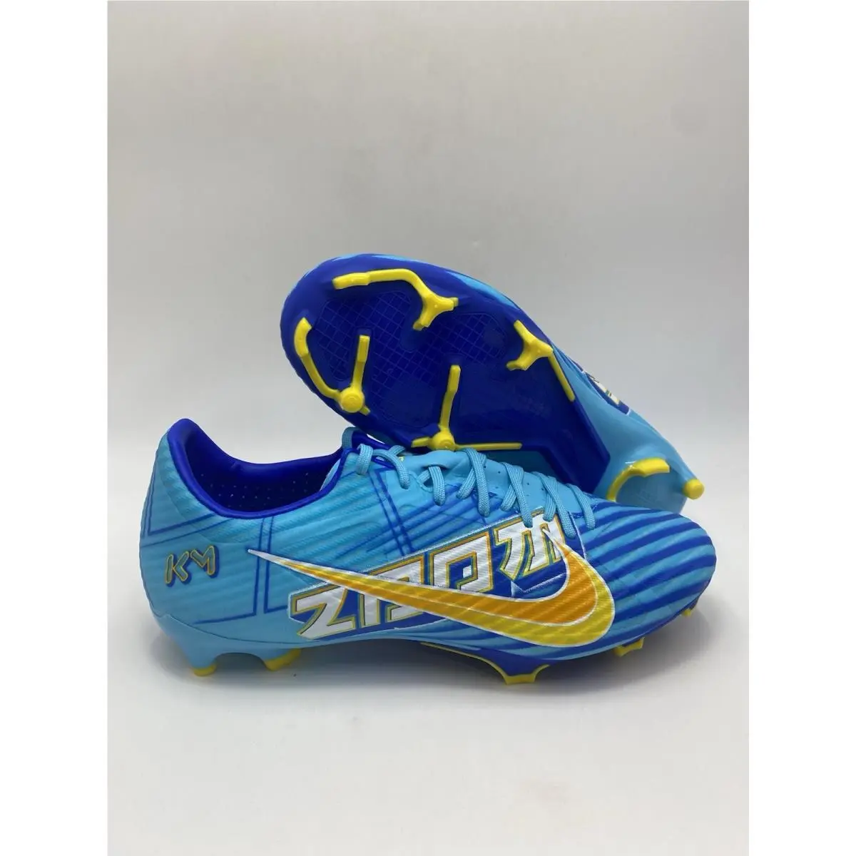 Nike Zoom Vapor 15 Academy KM Fg/mg Baltic Blue White DV0707 400 Men`s Sz 9.5