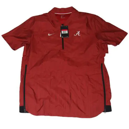 Nike Mens L Alabama Crimson Tide SS Baseball Cage Jacket Maroon Red 908419-613