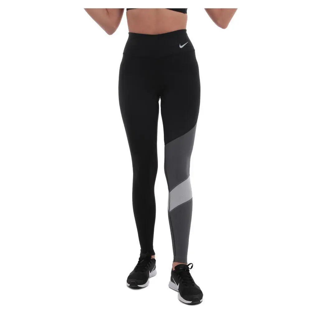 Nike Power Team Victory Just Do It Color Block Compression Tights Medium