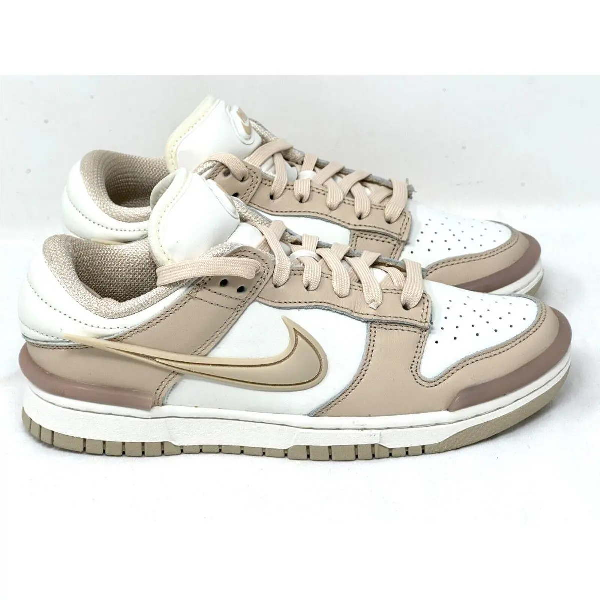 Nike Dunk Low Twist Sanddrift Tan Pink Oxford DZ2794-102 Women`s Size 7 Nolid