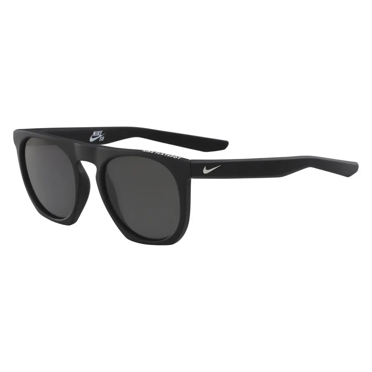 Nike EV1039-001 Flatspot P Matte Black Polarized Sunglasses with Grey Lenses