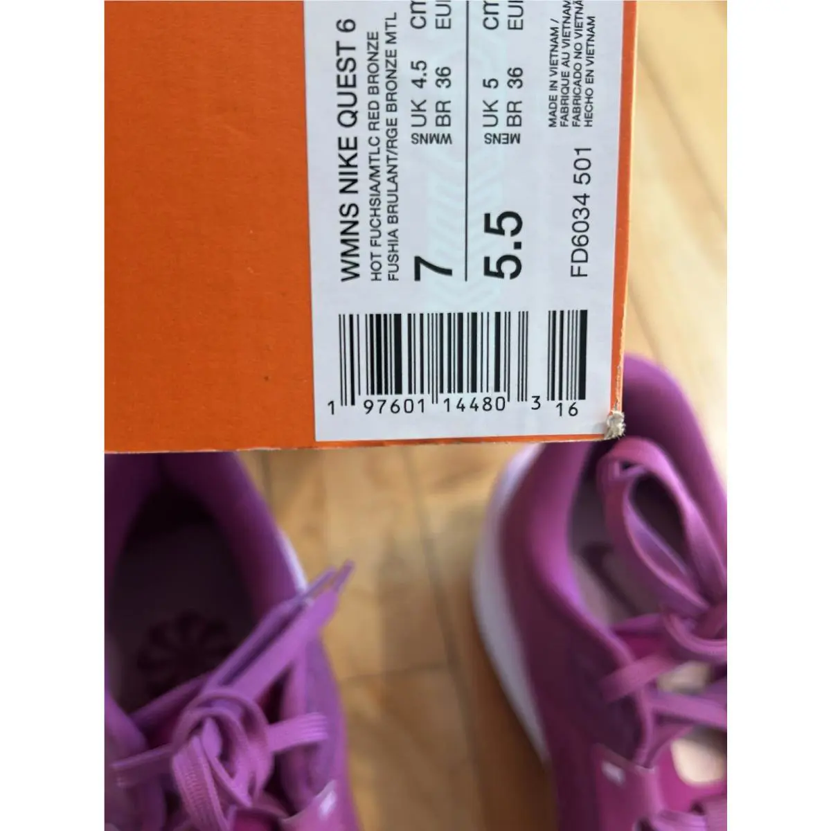 Nike shoes - Nike Quest 6 - Quest - FD6034-501 - Purple (UPC: 197601144803) 2