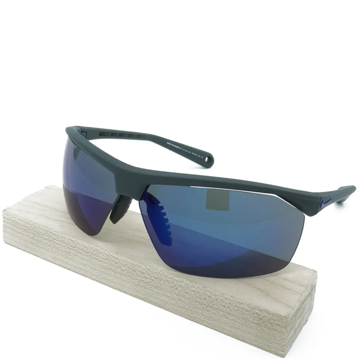 EV1128-014 Mens Nike Tailwind 12 Sunglasses - Frame: Shiny Magnet Grey/ Deep Royal Blue
