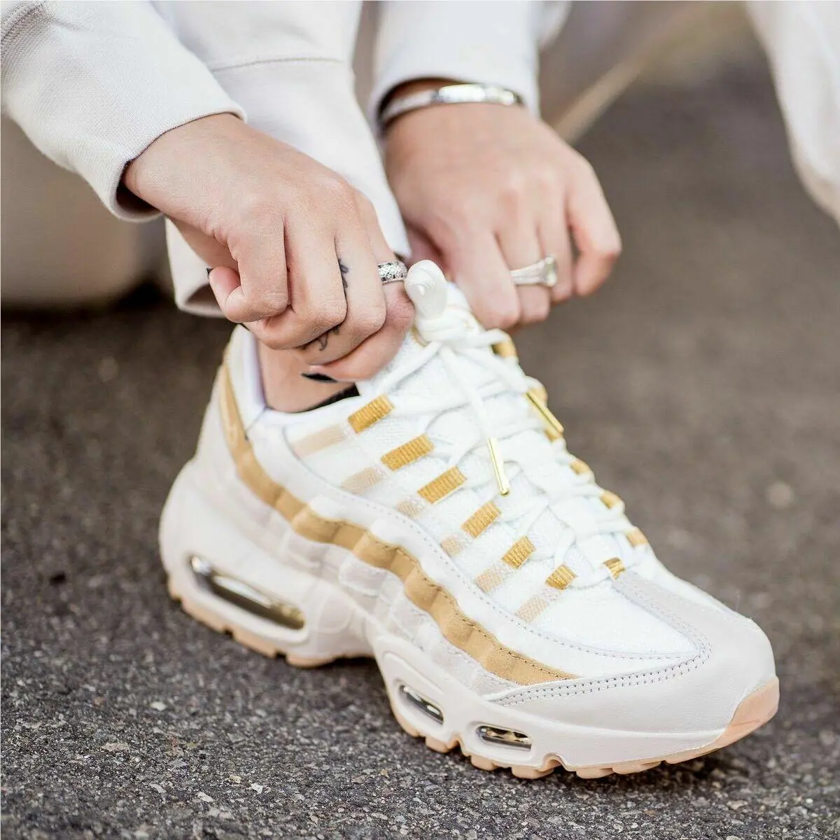 Nike shoes - W Nike Air Max 95 - AV8428 001 - Desert Sand/Metallic Gold (UPC: 887230138747) 0