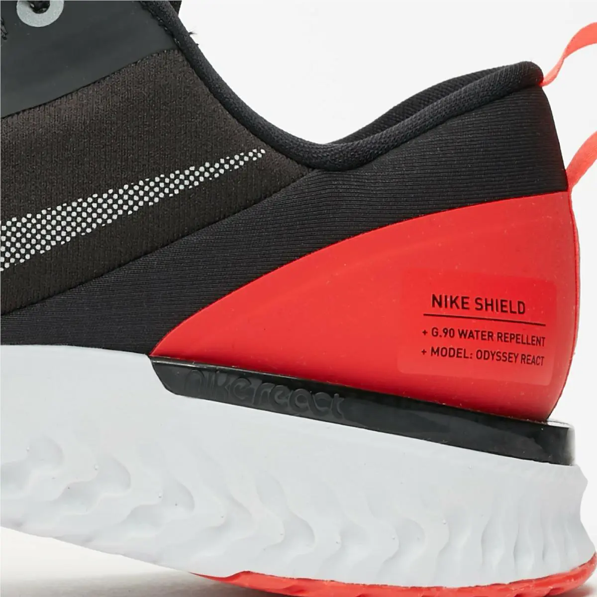 Nike shoes - Nike Odyssey React Shield NRG - BQ9780 006 - Black/Reflect Silver-Habanero Red (UPC: 191888295753) 5
