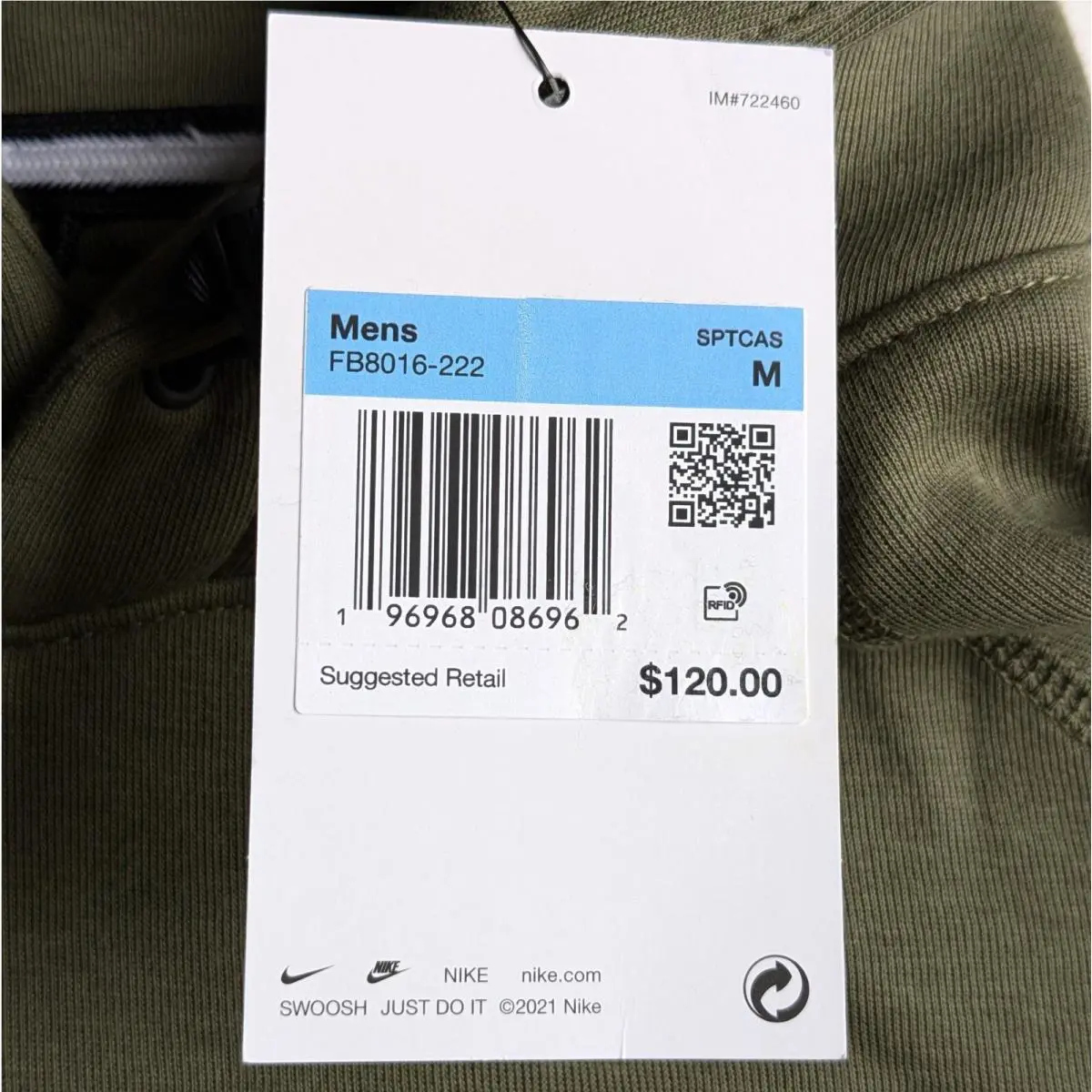 Nike clothing - FB8016-222 - FB8016-222 - Green, Manufacturer: Medium Olive/Black (UPC: 196968086962) 4