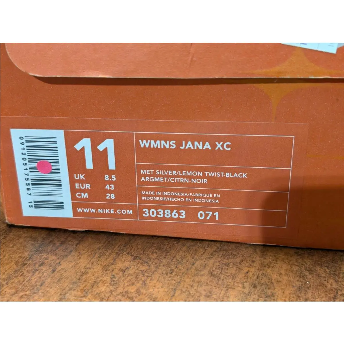 Nike shoes - JANA STAR XC - JANA STAR - 303863-071 - Metallic Silver Lemon Twist Black (UPC: 0091205175587) 11