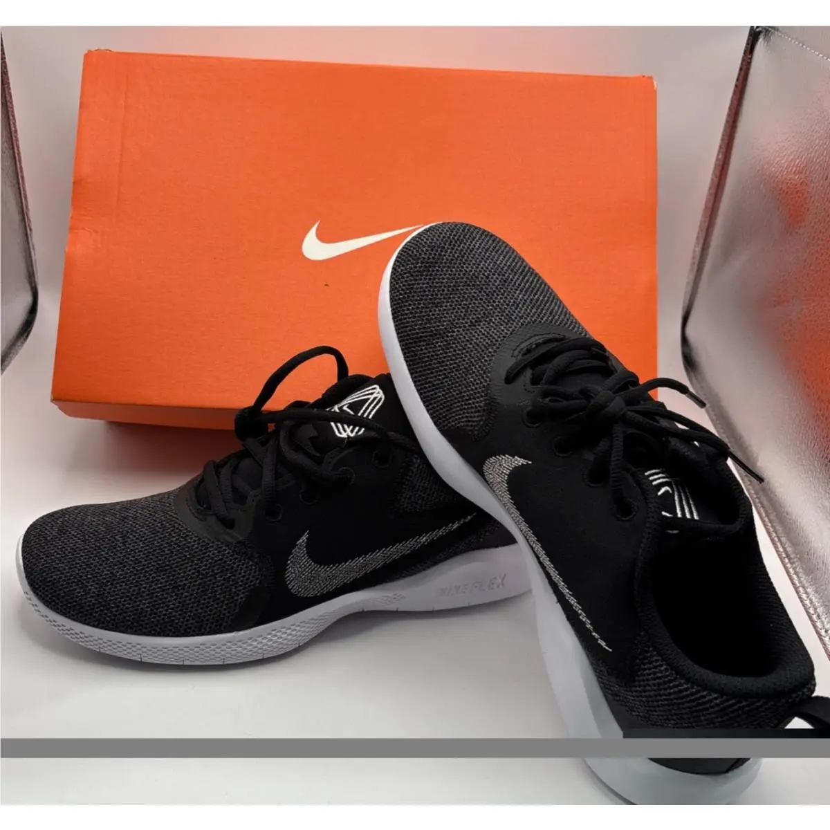 Nike Womens Flex Experience Run 10 CI9964-002 Black Running Shoes Sneakers Sz9.5 - Black