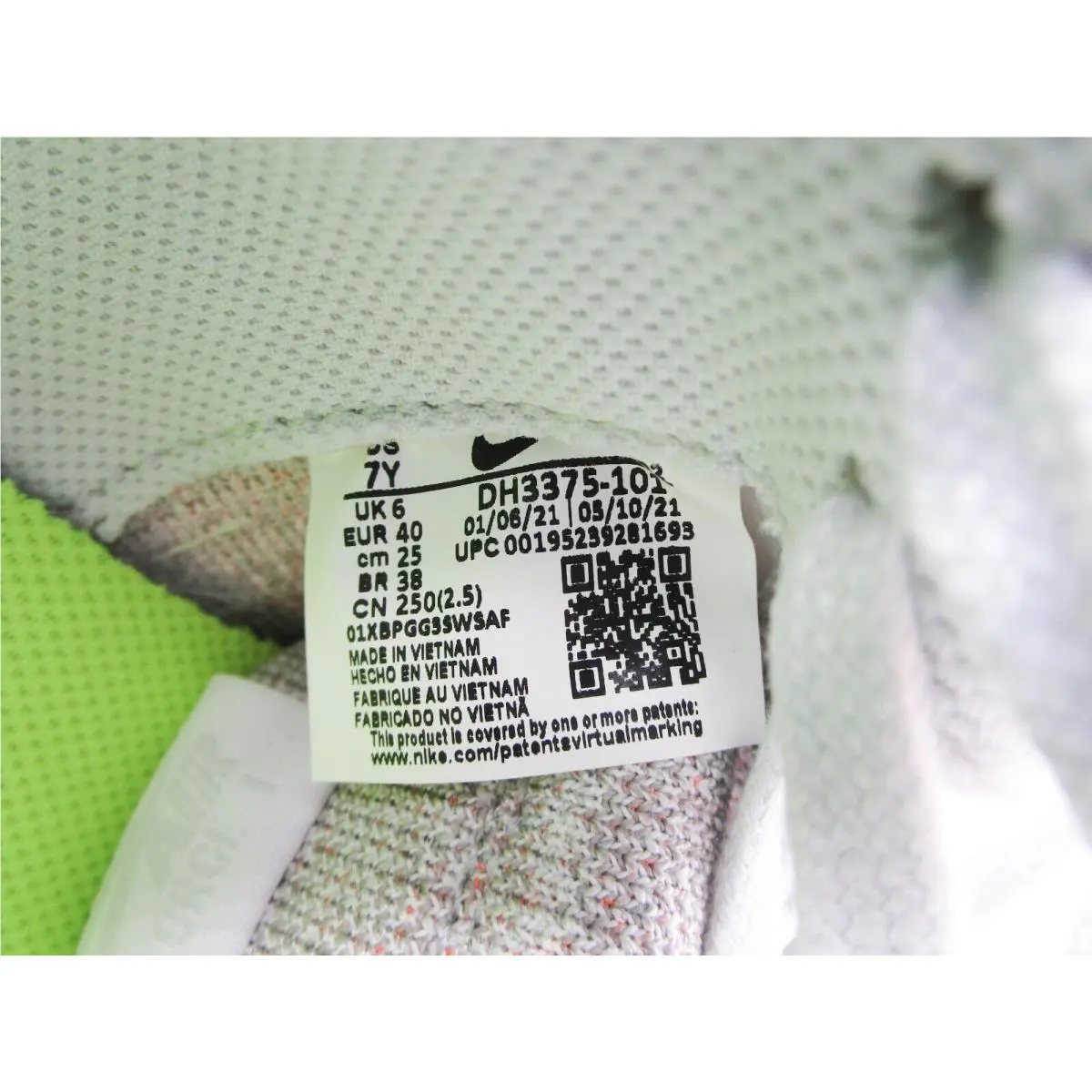 Nike shoes - Nike Air Force 1 Flyknit - DH3375-101 - White, Manufacturer: 101 (UPC: 195239281662) 6