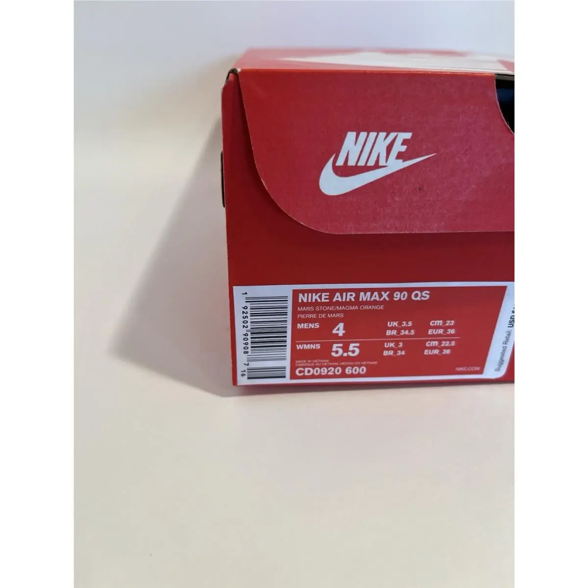 Nike shoes - Nike Air Max 90 - Air Max - CD0920-600 - Orange, Manufacturer: Mars Stone / Magma Orange (UPC: 0192502909087) 5