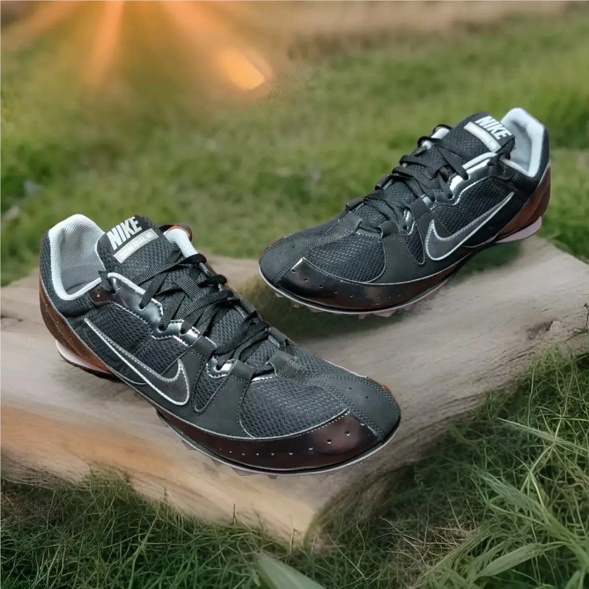 Nike Zoom Rival MD 5 Mid Distance Spike Running Shoes Mens Size 12 Black