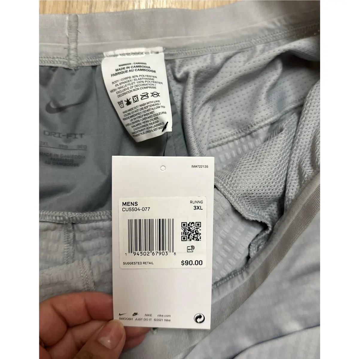 Nike clothing - CU5504-077 - CU5504-077 - Gray 0