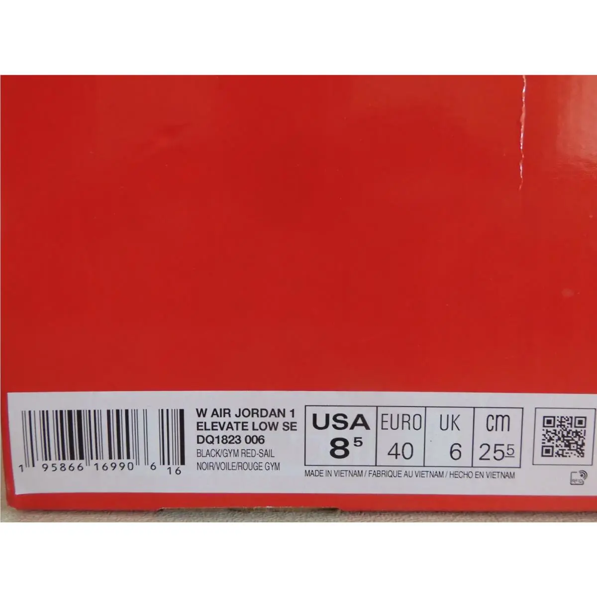 Nike shoes - Air Jordan 1 Low Elevated SE - DQ1823-006 - Red/Black (UPC: 0195866169968) 7