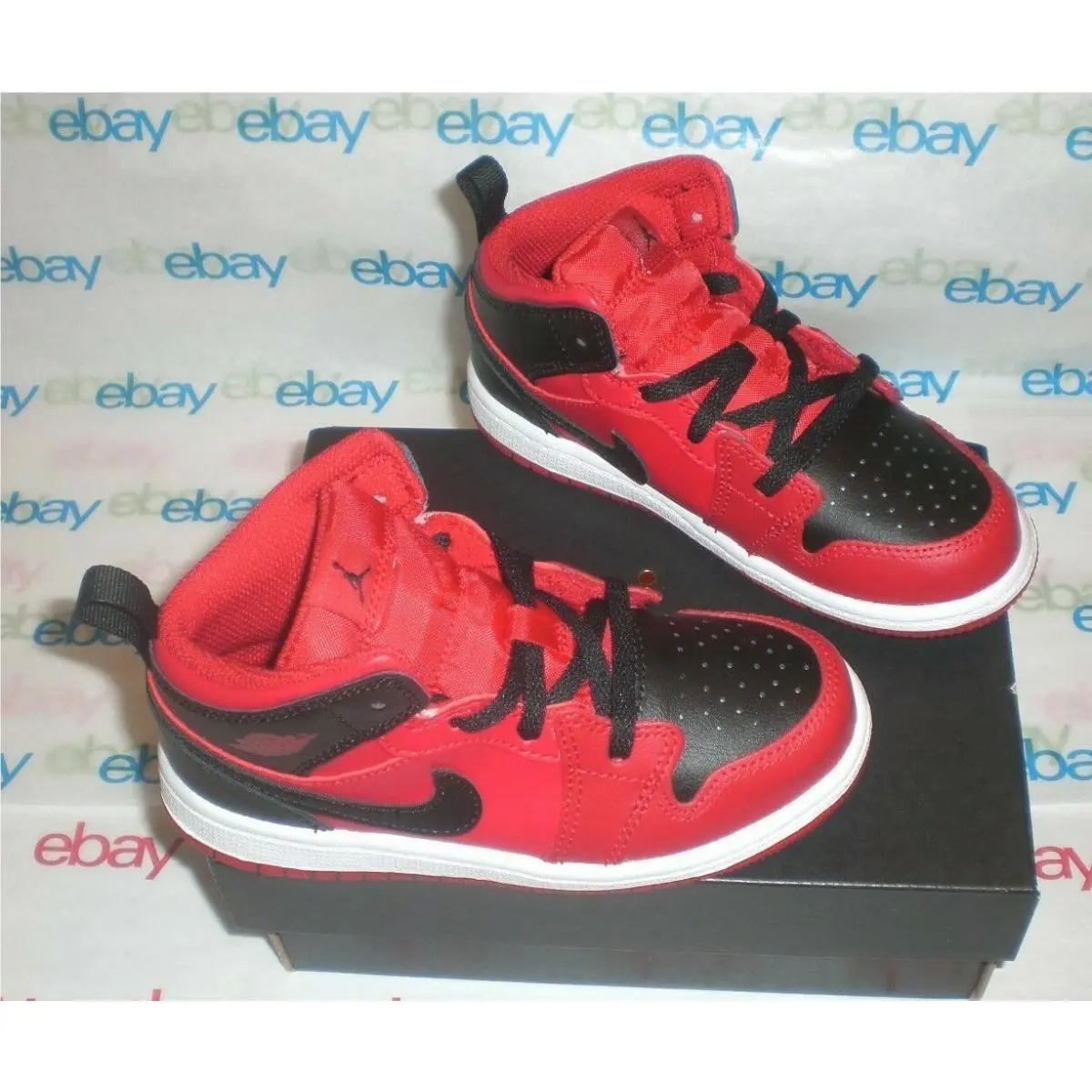 Nike shoes - Air Jordan 1 Mid - Air Mid - 640735-660 - RED BLACK 0