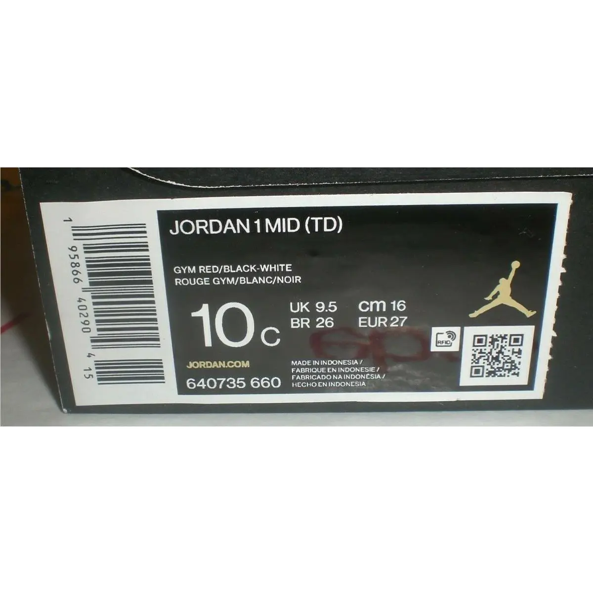 Nike shoes - Air Jordan 1 Mid - Air Mid - 640735-660 - RED BLACK 3